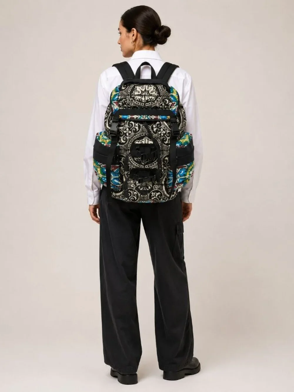 NWT $2495 Dolce & Gabbana Limited Edition Zaino Nylon Maiolica Print Backpack